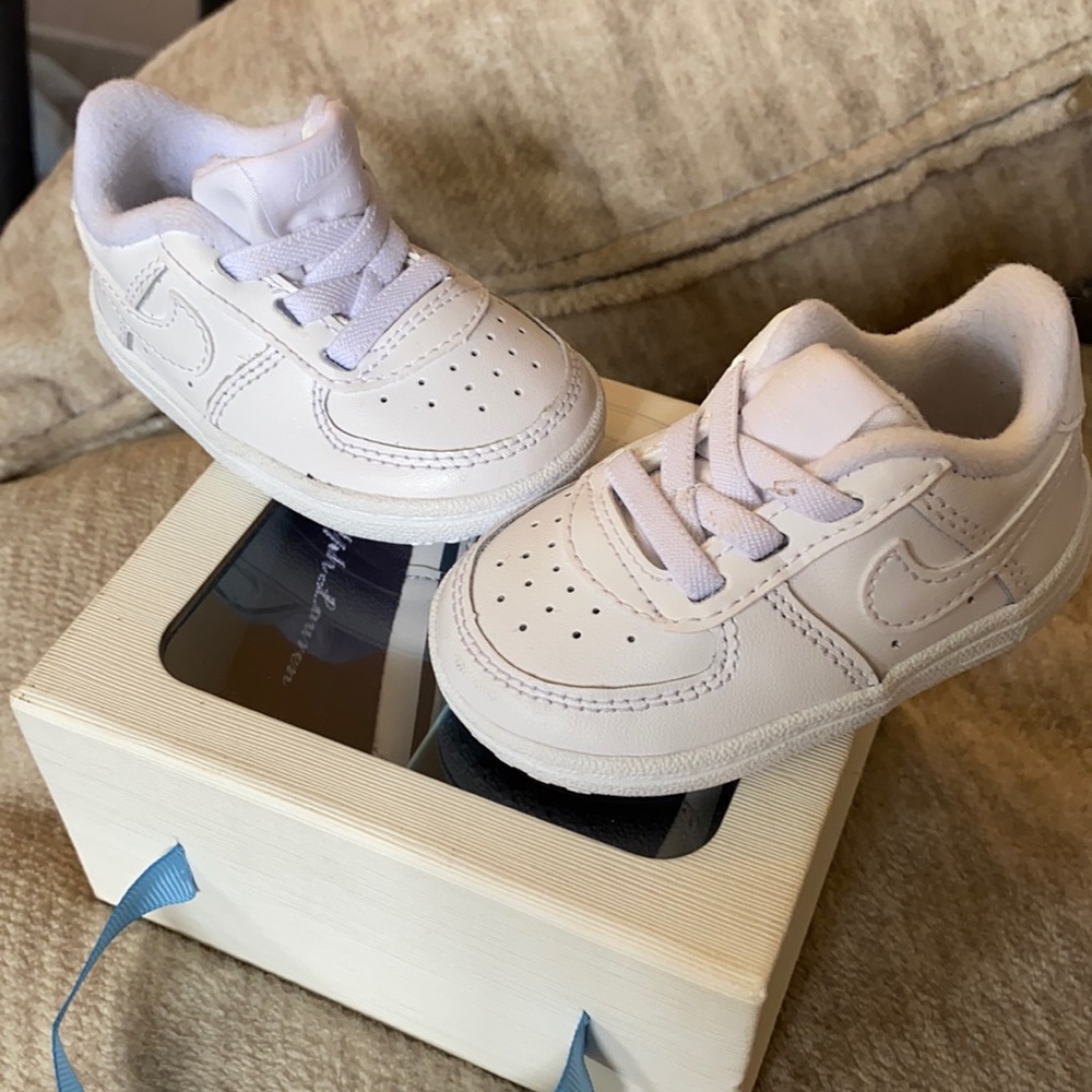 Nike baby shoes white